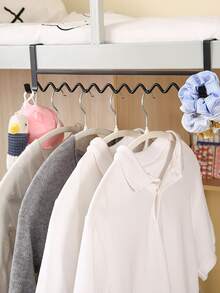 鐵床側無孔服裝架鉤 - 黑色 - 查看 3