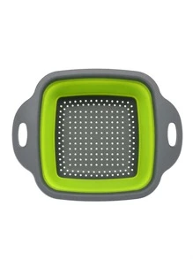 1 Gói Có thể thu gọn Bộ thoát nước Rổ Trái cây Rau Rửa Rổ Có thể thu gọn Bộ lọc Đồ lọc - màu xanh lá - Xem 5