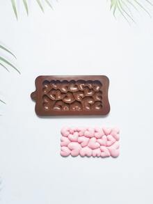 1入組矽膠心形巧克力糖果模具 - 咖啡棕 - 查看 6