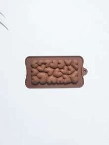 1入組矽膠心形巧克力糖果模具 - 咖啡棕 - 查看 5