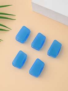 5入組/批便攜牙刷頭套殼套適合旅行遠足野營刷帽子殼套牙刷盒支撐浴室配件 - 藍色 - 查看 7