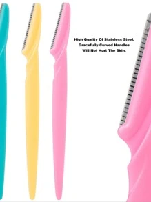 3pcs Eyebrow Trimmer Blades & Portable Facial Hair Remover Razor Women's Beauty Tool,Makeup,Cheap,Room Decor,Vanity,Travel,Bedroom,Makeup Accessories,Eyebrow Razor,Cheap,Stocking Stuffers,Makeup,Makeup Tools,Cheap Stuff,Gifts,Gifts For Women,Christmas Gifts - Multicolor - View 5