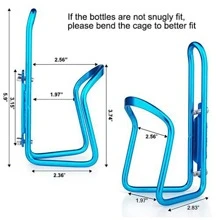 1pc Cycling Aluminum Alloy Water Bottle Holder Bicycle Mountain/road/single Bike Water Cup Rack - Blue - View 2