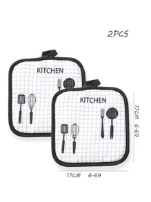 2pcs/4pcs Nordic Style Heat Resistant Insulation Mat, Suitable For Kitchen, Dining Room, Living Room, Baking & Cooking