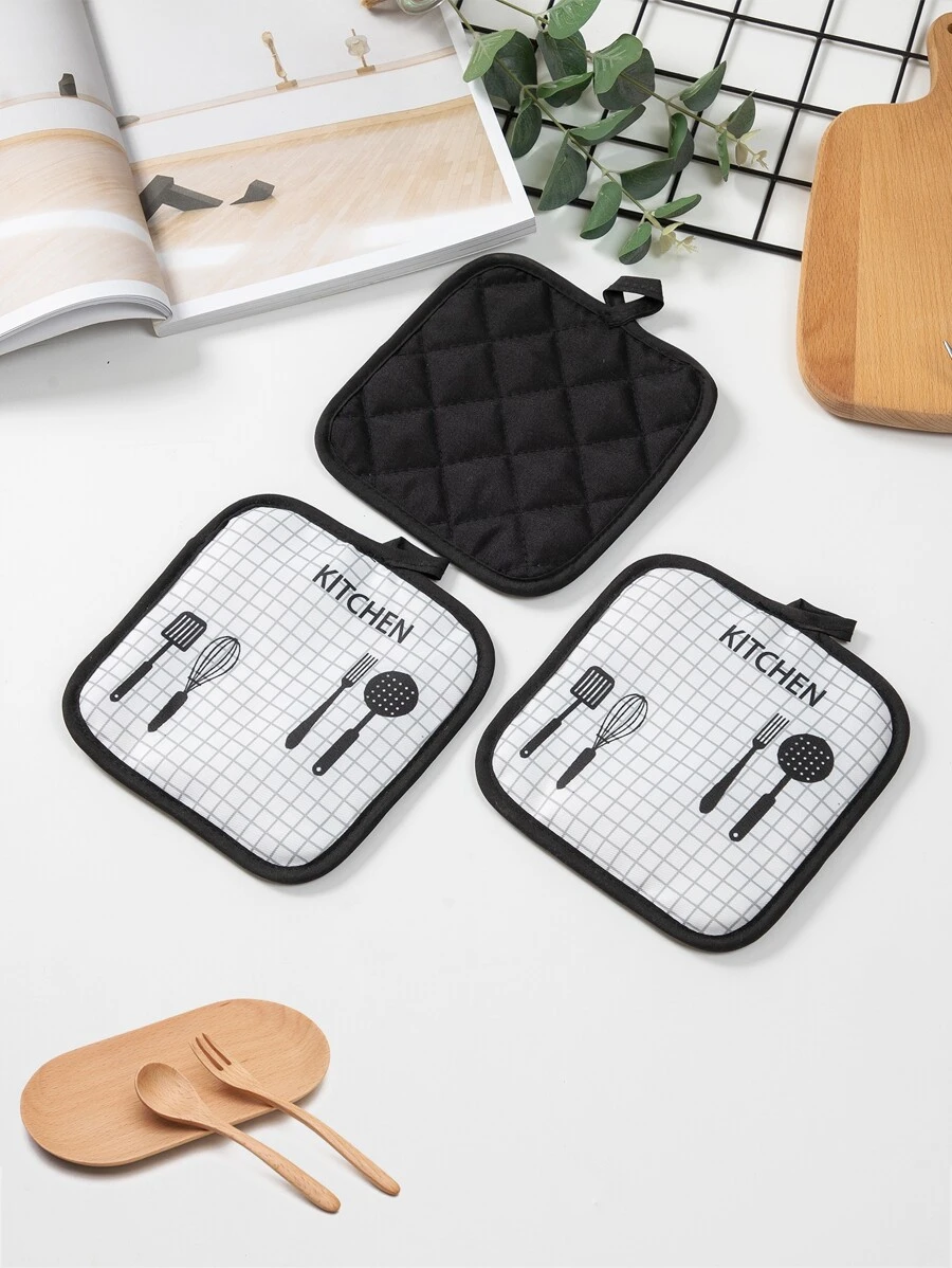 2pcs/4pcs Nordic Style Heat Resistant Insulation Mat, Suitable For Kitchen, Dining Room, Living Room, Baking & Cooking