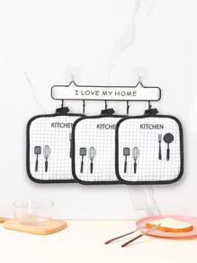 2pcs/4pcs Nordic Style Heat Resistant Insulation Mat, Suitable For Kitchen, Dining Room, Living Room, Baking & Cooking