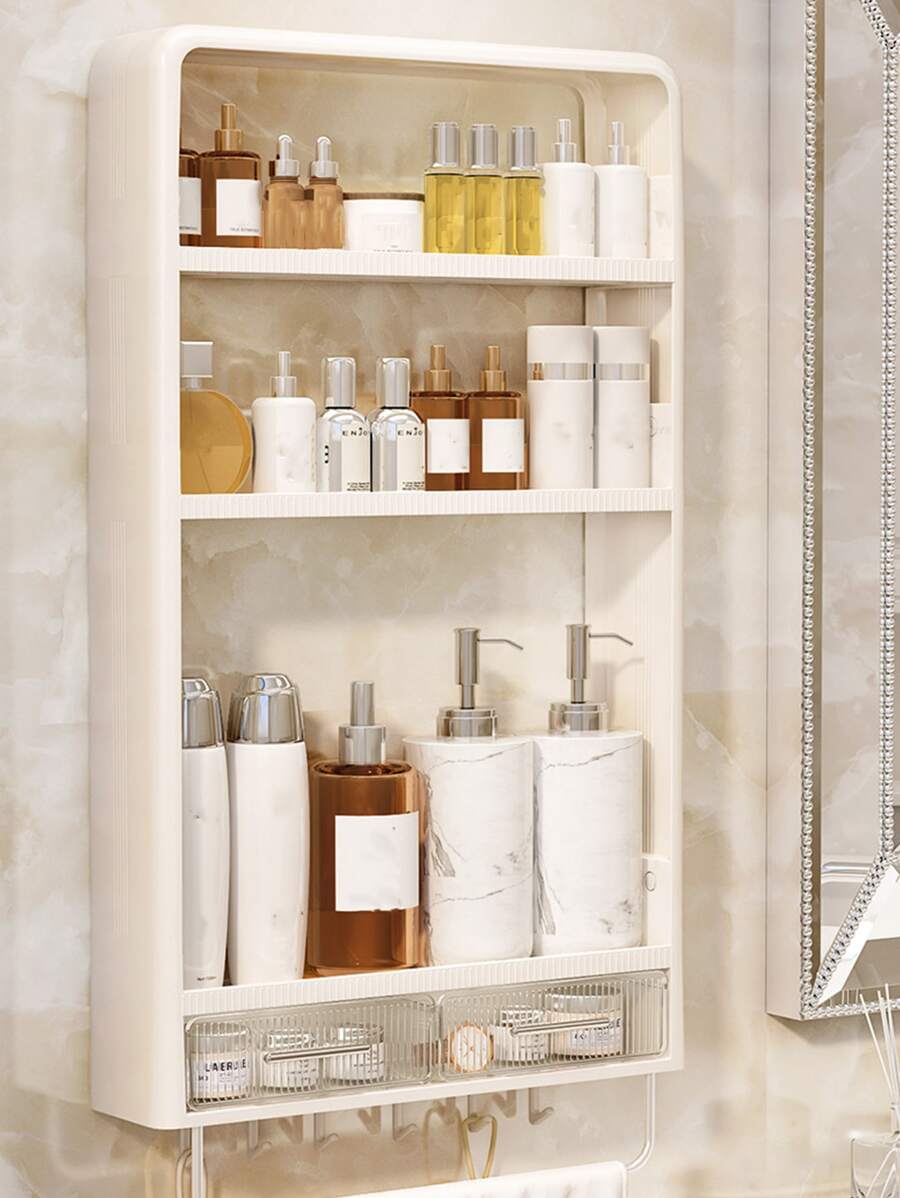 1pc/no Drilling Bathroom Organizer Shelf, Shower Caddy, Free Standing ...