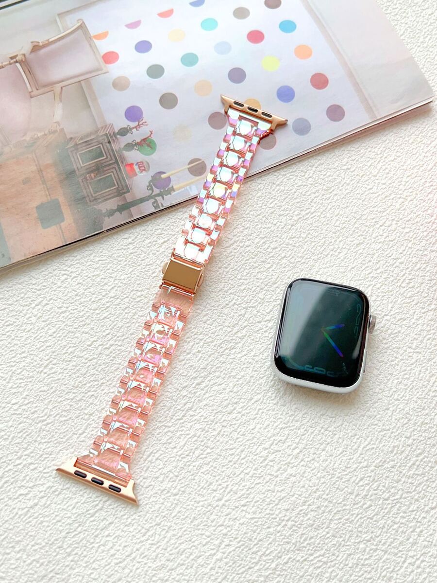Correa de reloj compatible con Apple Watch holográfico - Rosa - Ver 1