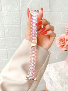 Correa de reloj compatible con Apple Watch holográfico - Rosa - Ver 3