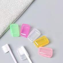 3/5 件/套,牙刷盒,便攜式牙刷套架,牙刷頭旅行遠足露營帽套保護套 - 彩色 - 查看 2