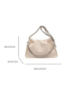 Túi Đeo Vai & Đeo Chéo Thời Trang Mới Thiết Kế Xếp Ly - Màu be - Xem 7