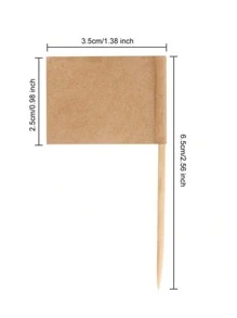 100 chiếc Cờ đua trang trí bánh kem hình cờ ca rô đen trắng - Nhiều màu - Xem 7