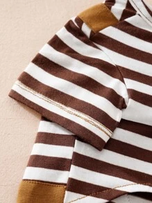 1入組背帶熊設計寵物狗衣服適合春天和秋天 - 棕色 - 查看 9