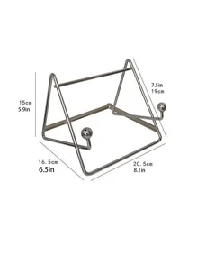 1入組銀色鐵藝儲物架，、臥室、書房、餐桌、宿舍、書桌、床頭櫃、電腦、平板電腦、書籍、樂譜、觀看、學習和存儲 - 銀色 - 查看 10