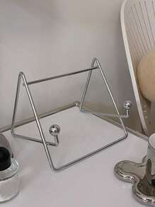 1入組銀色鐵藝儲物架，、臥室、書房、餐桌、宿舍、書桌、床頭櫃、電腦、平板電腦、書籍、樂譜、觀看、學習和存儲 - 銀色 - 查看 9