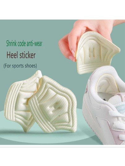 2 piezas Pegatina para tacón de zapato - Almohadilla interna antideslizante para tacón, Almohadilla resistente al desgaste para zapatos, Pegatinas de protección para zapatos deportivos