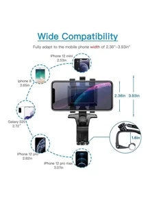 Soporte Porta Celular 360 Base para Celular soporte para carro universal - Negro - Ver 4