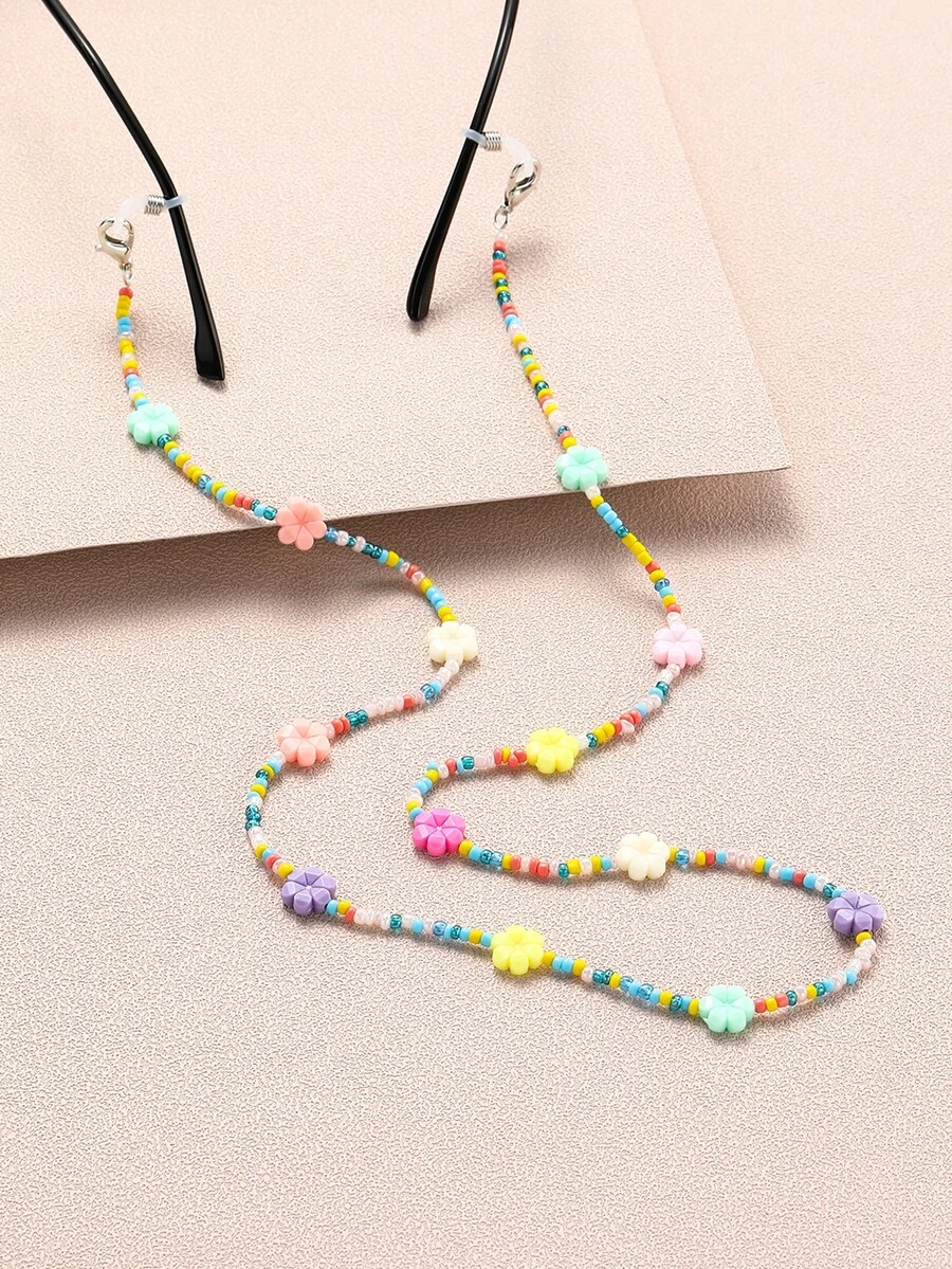 1pc Bohemian Style Colorful Beaded Eyeglasses Chain For Girls - Multicolor - View 1