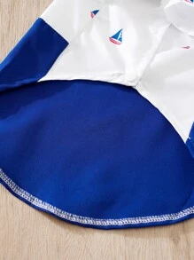 1件紳士風格無背來福夏季狗狗服飾,採用涼感面料 - 藍色 - 查看 7