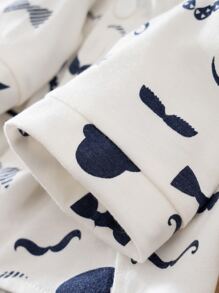 1pc Mustache Patterned Gentleman Style Pet Dog Clothes, Suit For Party, Wedding