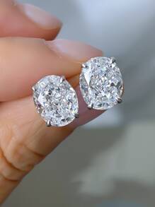 S925 Prata Esterlina Brincos , Leve E Versátil , Enfeitado Com , Desenho Único , Mulheres Brincos