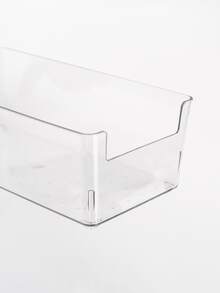 1pc Japanese Style Desktop Drawer Organizer Transparent Plastic Storage Box, Ideal For Kitchen Cutlery & Stationery - Clear - View 4