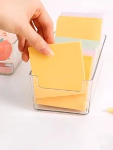 1pc Japanese Style Desktop Drawer Organizer Transparent Plastic Storage Box, Ideal For Kitchen Cutlery & Stationery - Clear - View 3
