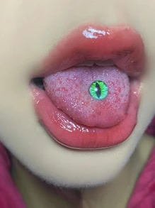 1 Trang Sức Khuyên Mắt & Lưỡi Cho Nữ - màu xanh lá - Xem 2