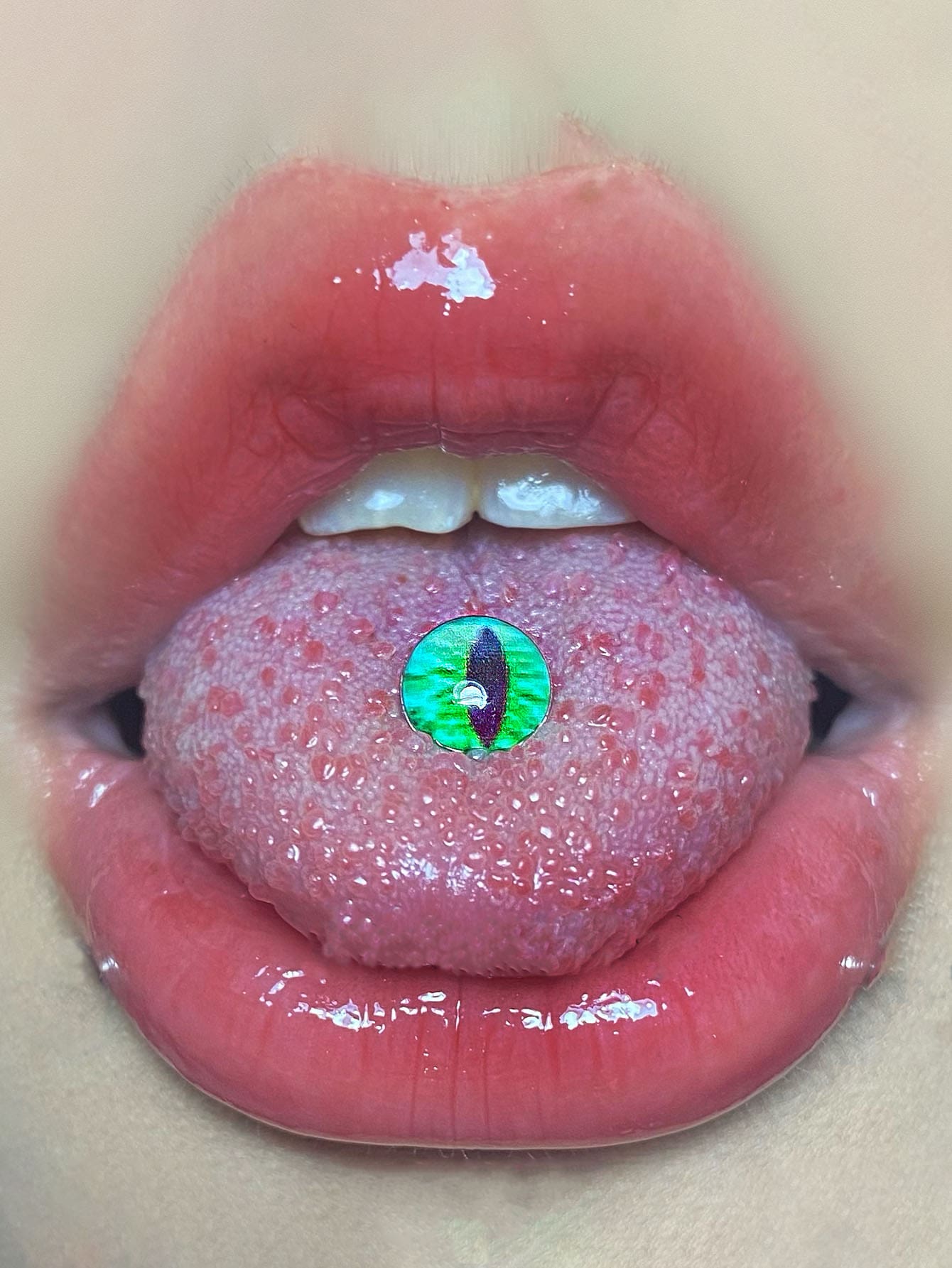 1 Trang Sức Khuyên Mắt & Lưỡi Cho Nữ - màu xanh lá - Xem 1