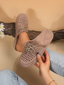 Giày rỗng thời trang nữ thoáng khí - Cà phê nâu - Xem 2