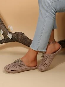 Giày rỗng thời trang nữ thoáng khí - Cà phê nâu - Xem 4