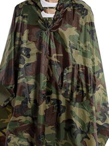 Thickened Anti-riot Rain Cape, One-piece Raincoat For Adults, Outdoor Hiking & Cycling Rainwear, Electric Vehicle Poncho Raincoat - Army Green - View 3