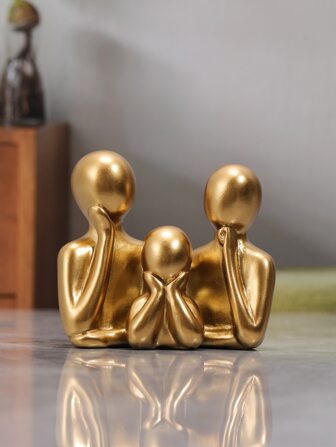 1 件北欧风格抽象三口之家雕像家居装饰最佳礼物