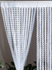 1入組銅幣草形窗飾線簾，39.37*78.74英寸，白色厚提花門簾 - 白色 - 查看 4