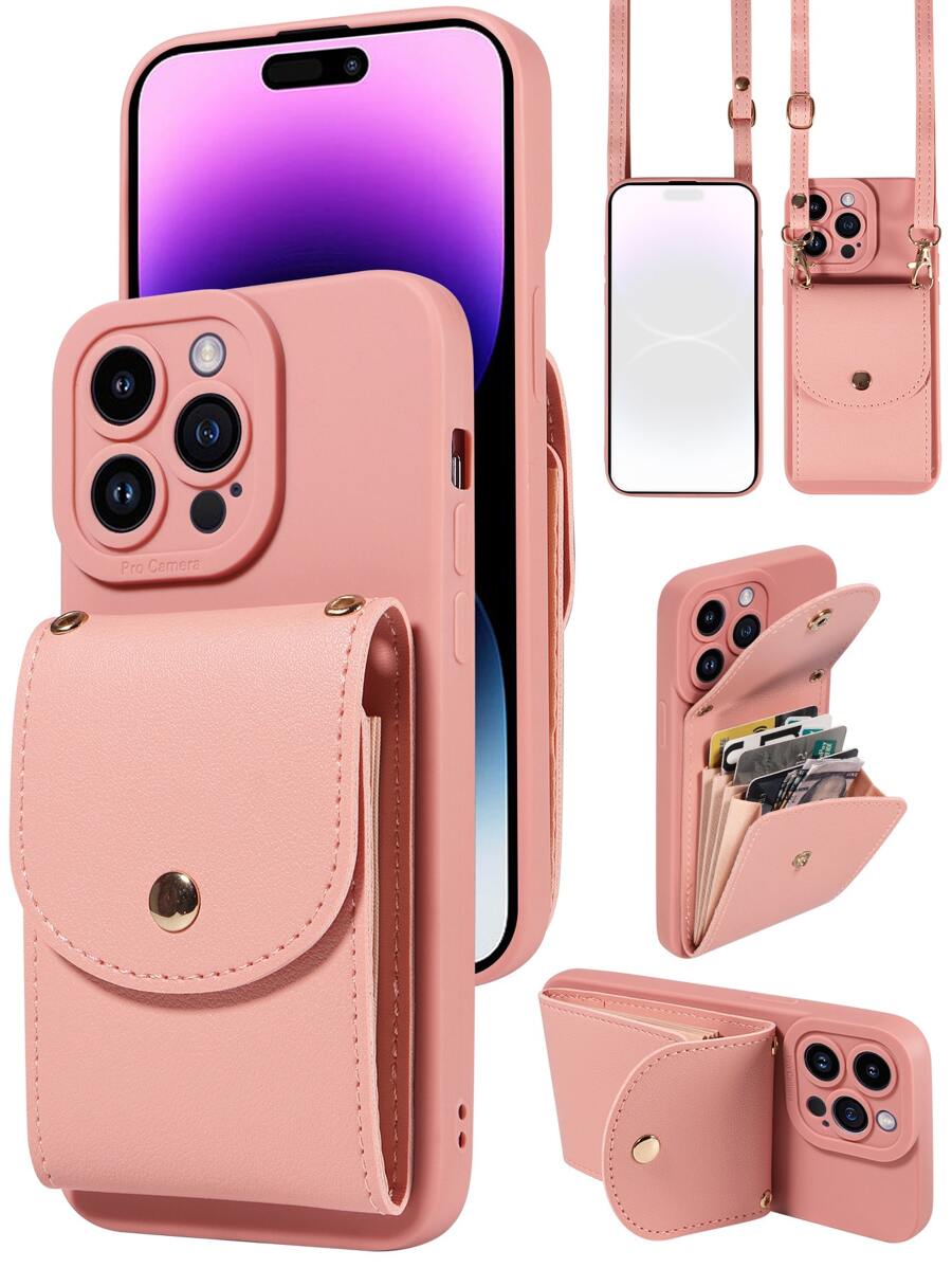 1 chiếc bao da điện thoại kiểu dáng xếp ly, có khe đựng thẻ, làm bằng da PU, tương thích với iPhone 17 Pro Max, 17 Pro, 17 Air, Redmi, OPPO Series, phiên bản quốc tế, không phải phiên bản nội địa.