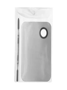 Makeup Foundation Mixing Palette With Ring, professional Cosmetic Colour Mixing Tray And Spatula Tool For Makeup Artist - White - View 3