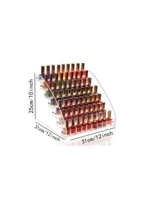 Đế trưng bày sơn móng tay acrylic nhiều lớp Hộp lưu trữ sơn móng tay bằng nhựa trong suốt, Đế trưng bày mỹ phẩm cho tiệm làm móng - Trong sáng - Xem 7