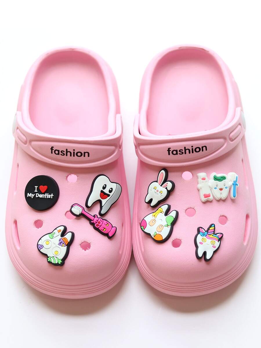 8 piezas con diseño de dibujos animados moda zapato - Multicolor - Ver 1