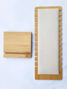 極簡竹木項鍊展示支架首飾類展示板首飾類支架 - 米色 - 查看 4