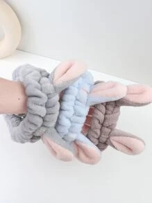 面部清潔彈性頭帶,3入組多色酷炫髮箍,適用於女士化妝頭帶,高彈力面膜頭帶,日常洗臉防潮頭帶頭巾 - 彩色 - 查看 3