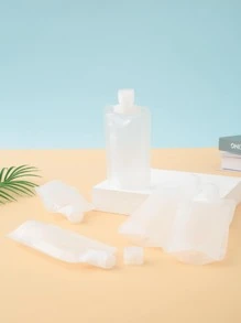 5pcs 100ml Travel Mini Makeup Cosmetic Face Cream Pot Bottles Plastic Transparent Empty Make Up Container Bottle Travel Accessories - Clear - View 8