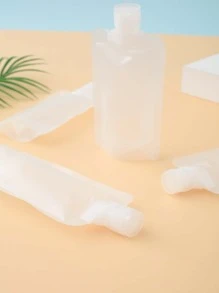 5pcs 100ml Travel Mini Makeup Cosmetic Face Cream Pot Bottles Plastic Transparent Empty Make Up Container Bottle Travel Accessories - Clear - View 6