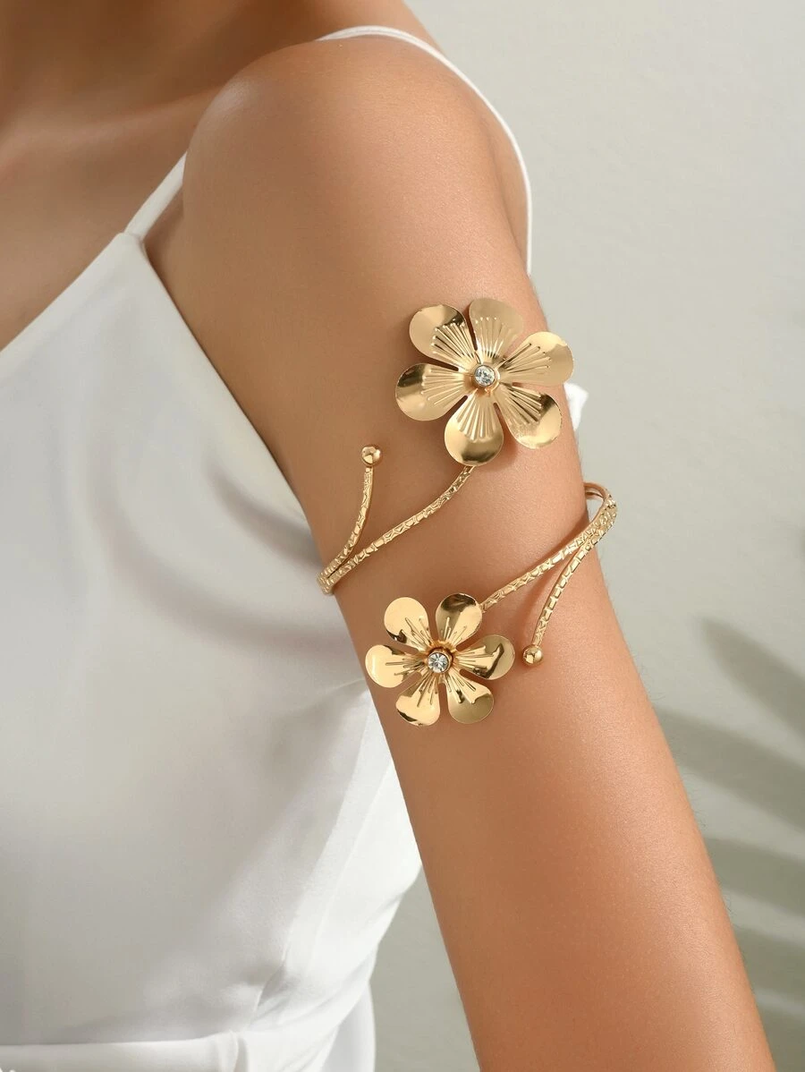 1入組時尚雙蛇圍裹臂環手環