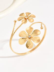 1入組時尚雙蛇圍裹臂環手環