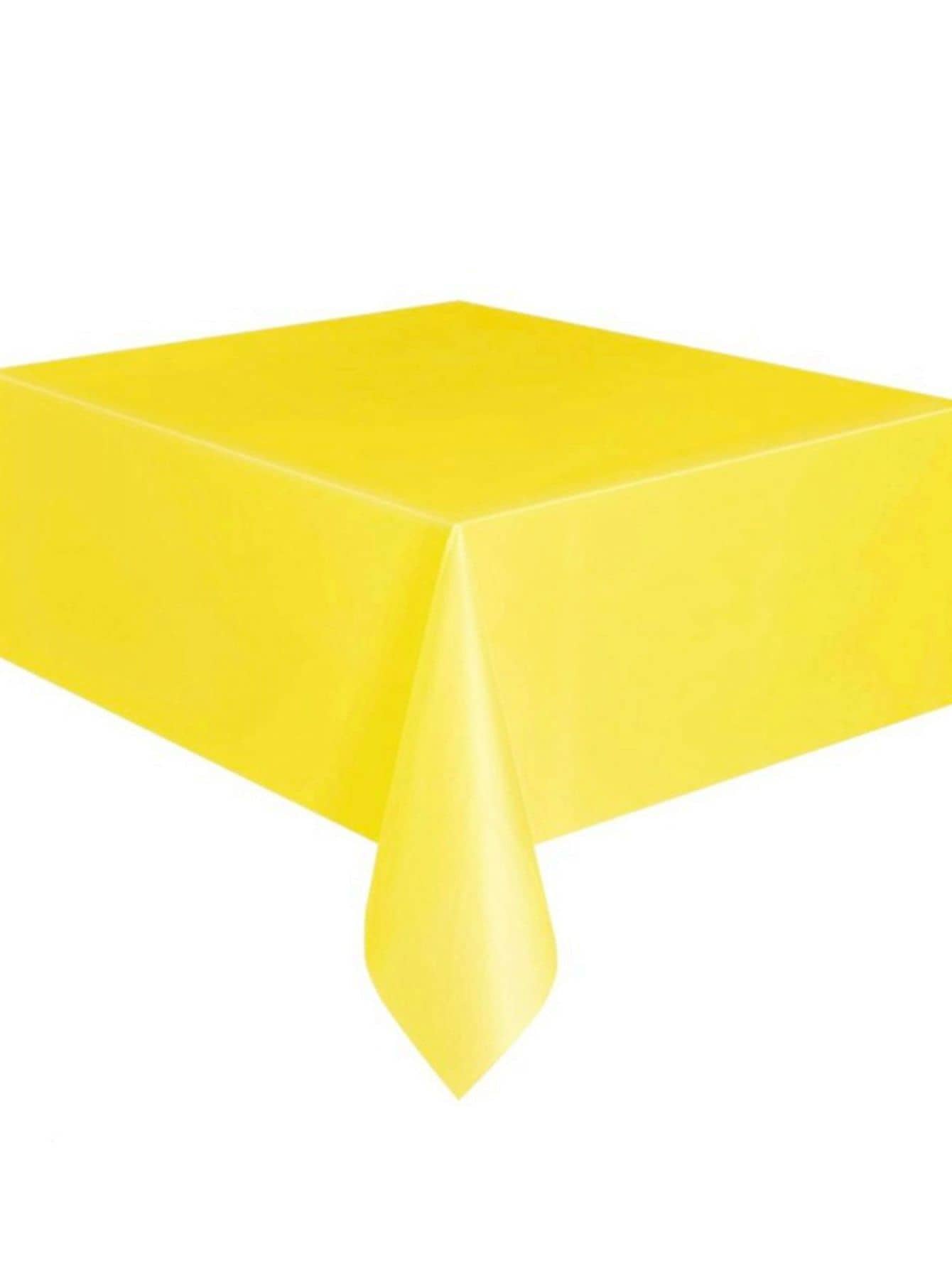 1 cái, Khăn trải bàn màu trơn, Khăn trải bàn tiệc sinh nhật, Giáng sinh, Khăn lau, Khăn trải bàn hình chữ nhật, Trang trí tiệc, Đồ dùng tiệc - Màu vàng - Xem 1
