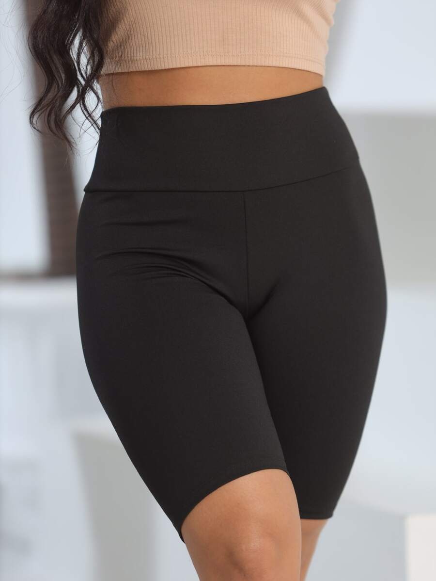 Women Sports Shorts - 黑色 - 查看 1