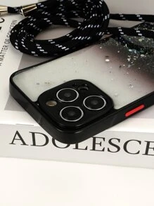 Sequin Phone Case With Lanyard,International Version, Not The Domestic Version - Black - View 5
