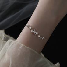 1pc Bow Knot Detail Bracelet Valentines,Mom,Mother,Mother's Day,Gift