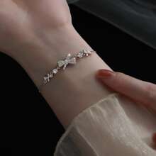 1pc Bow Knot Detail Bracelet Valentines,Mom,Mother,Mother's Day,Gift