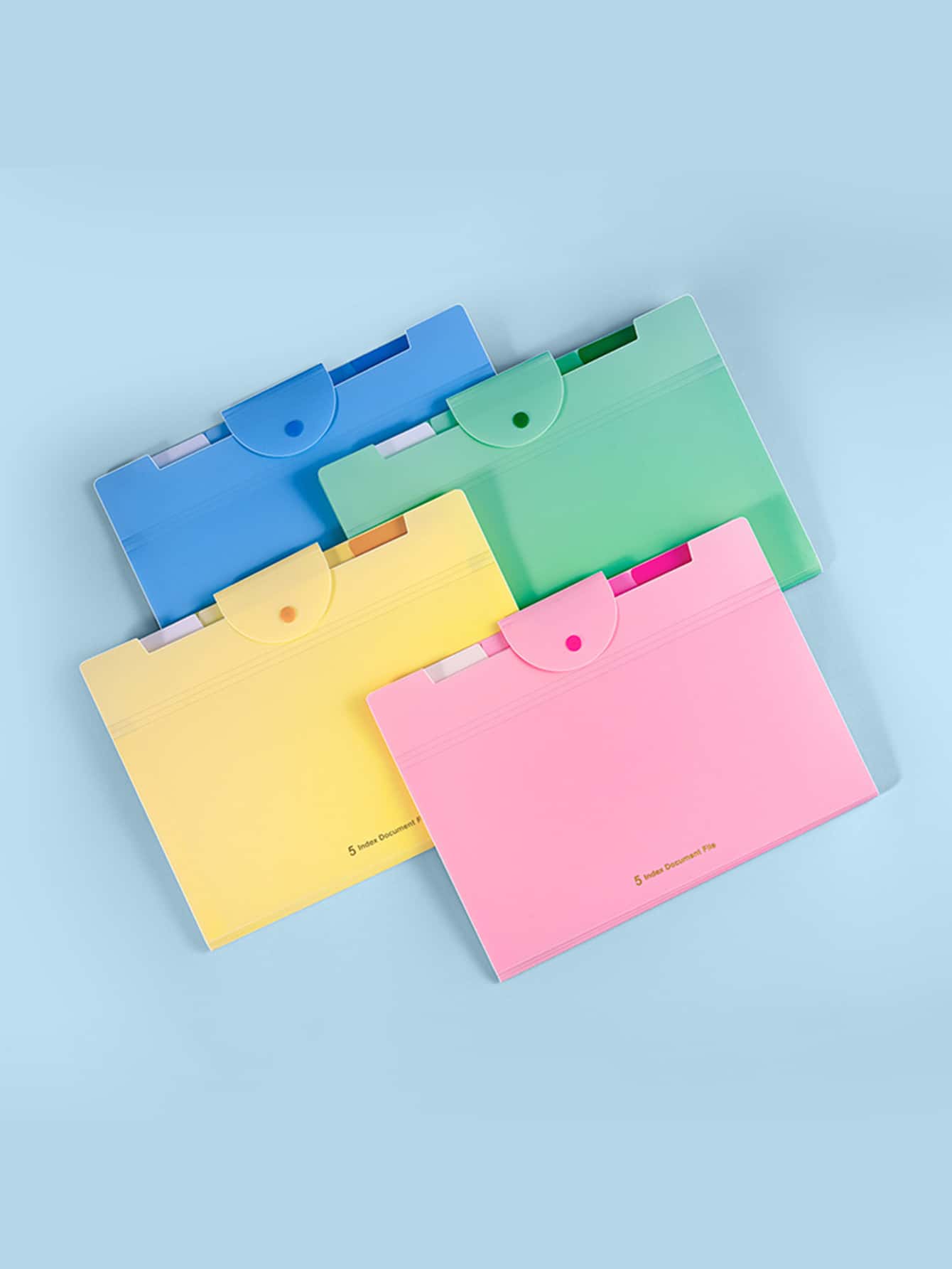Accordion Folder Solid Color With Multiple Compartments Office Paper